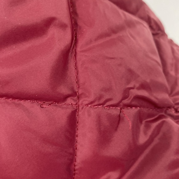 J. Jill Down Filled Quilted Burgundy Puffer Coat Size XL Petite - Picture 8 of 8